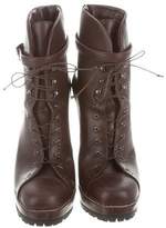 Thumbnail for your product : Alaia Lace-Up Platform Ankle Boots
