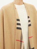 Thumbnail for your product : Burberry Giant-check Cashmere And Wool-blend Cape - Beige Multi