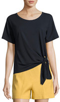 Thumbnail for your product : Theory Dorotea T Short-Sleeve Rubric Top, Blue