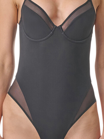 TJMAXX Bonded To Leavers Shaping Underwire Bodysuit For Women, Cotton