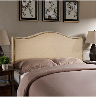 Modway Curl Queen Nailhead Upholstered Fabric Headboard