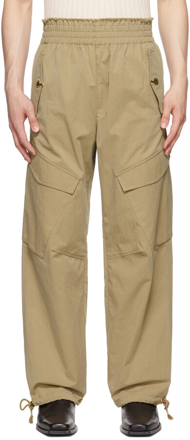 Mens Trousers Dion Lee Synthetic Khaki Y Front Trousers in Green for Men Slacks and Chinos Dion Lee Trousers Slacks and Chinos 