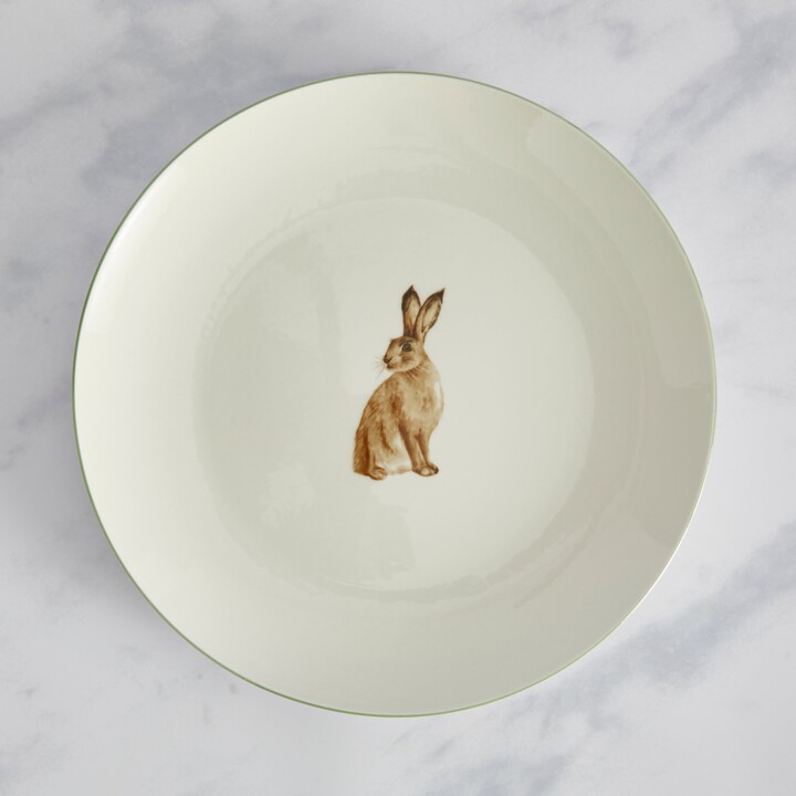 Dunelm Homestead Hare Porcelain Dinner Plate White ShopStyle