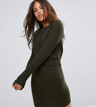 ASOS Tall TALL Knitted Dress with Wrap Detail