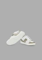 Thumbnail for your product : Giorgio Armani Leather Sneakers With Plexiglas And Liquid Metal Details