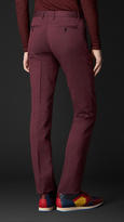 Thumbnail for your product : Burberry Cotton Silk Tapered Trousers