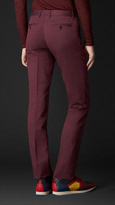 Burberry Cotton Silk Tapered Trousers