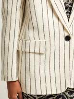 Thumbnail for your product : Isabel Marant Elder Stripe Wool-blend Boating Jacket - Womens - Ivory