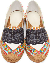 Thumbnail for your product : Dolce & Gabbana White Bougainvellia Floral Espadrilles