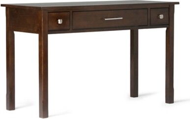 Simpli Home Two Drawer Desk with Pull-Out Keyboard Tray