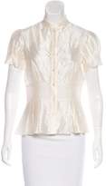 Thumbnail for your product : Christian Dior Silk Peplum Blouse