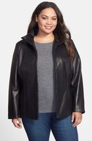 Thumbnail for your product : Gallery Leather Scuba Jacket (Plus Size)