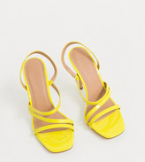 neon strappy sandals