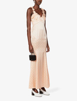 Thumbnail for your product : Alessandra Rich Polka-dot silk maxi dress