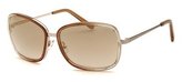 Thumbnail for your product : Calvin Klein Women's Square Transparent-Brown-Gold Sunglasses