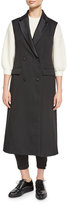 Thumbnail for your product : 3.1 Phillip Lim Long Wool Double-Breasted Tuxedo Vest, Black