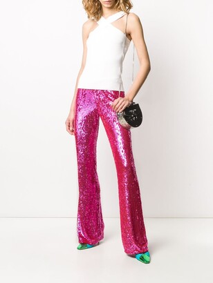 P.A.R.O.S.H. Flared Sequinned Trousers