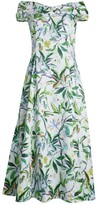 Thumbnail for your product : Jason Wu Collection Printed Poplin Off-The-Shoulder Day Dress
