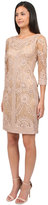 Thumbnail for your product : Sue Wong 3/4 Sleeve Short Dress in Taupe