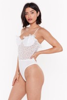 Thumbnail for your product : Nasty Gal Womens Burnout Animal Frill Edge Corset - White - 14