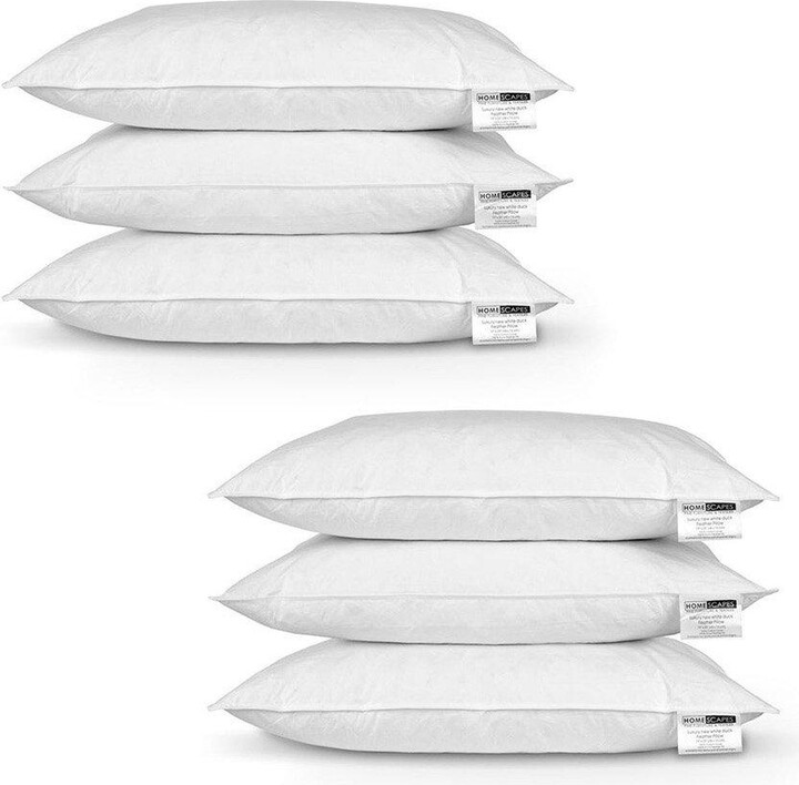Homescapes Duck Feather Pillow x 6 ShopStyle Duvet Insert