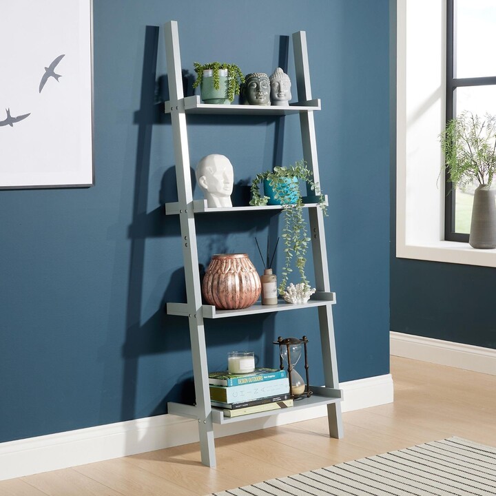 Home Source 4Tier Ladder Shelf Storage Unit ShopStyle Bookcases
