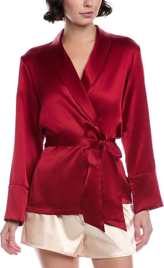 Petite Plume Mulberry Silk Short Robe