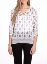 Thumbnail for your product : Reitmans Petite 3/4 Sleeve Printed Blouse
