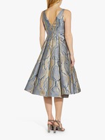 Thumbnail for your product : Adrianna Papell Abstract Metallic Fit and Flare Dress, Icy Topaz/Gold