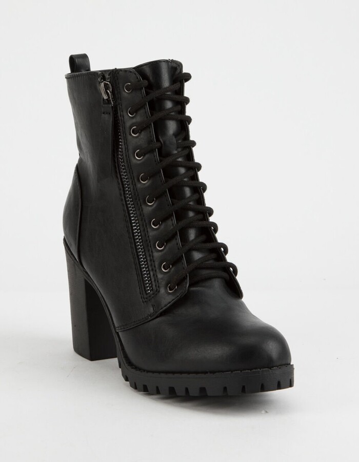 Combat boots women with heel Clearance