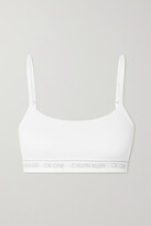 Thumbnail for your product : Calvin Klein Underwear Ck One Cotton-blend Jersey Bralette - White - small