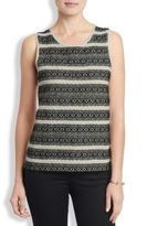 Thumbnail for your product : Lucky Brand Striped Embroidered Tank