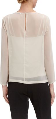 Gina Bacconi Chiffon top with pleated front