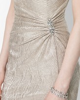 Thumbnail for your product : Lauren Ralph Lauren Petites Gown - Cowlneck Cap Sleeve Metallic Knit