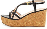 Thumbnail for your product : Kate Spade Talanse Strappy Patent Wedge Sandal, Black