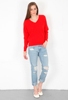 Thumbnail for your product : Minnie Rose Cashmere V Neck Dolman Sleeve Pullover