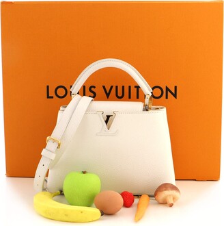 Louis Vuitton ArtyCapucines Urs Fischer BB White in Taurillon  Leather/Silicone with Gold-tone - US