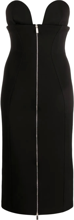 Off-White Strapless Midi Dress