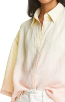 Thumbnail for your product : Nicole Miller Oversize Dip Dye Linen Blouse
