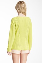 Thumbnail for your product : Romeo & Juliet Couture Mixed Stitch Long Sleeve Sweater
