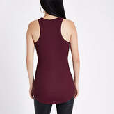 Thumbnail for your product : River Island Dark red cut away vest