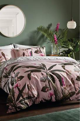 Ted Baker Pistachio Tropical Floral Cotton Duvet Cover - Pink