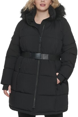 dkny black coat