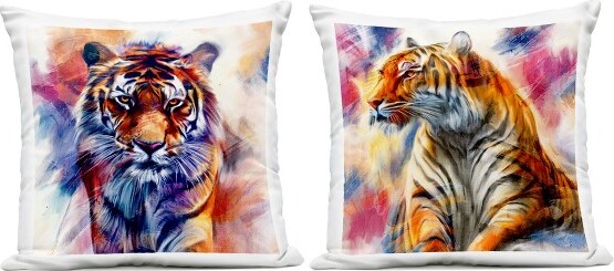 Stupell Industries StupellIndustriesProwlingJungleTigers2pcOutdoorDecorativeThrowPillowSet18x18Each