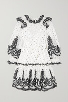Thumbnail for your product : Zimmermann The Lovestruck Rope Embroidered Linen And Silk-blend Organza Mini Dress - White