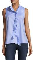 Thumbnail for your product : Tibi Oxford Ruffle Top