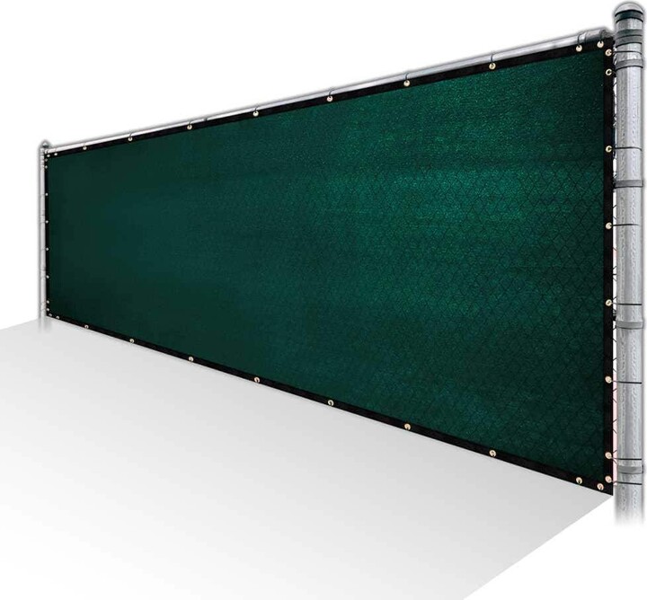 5 ft. x 88 ft. Green Privacy Fence Screen HDPE Mesh Windscreen with Reinforced Grommets for Garden Fence (Custom Size)