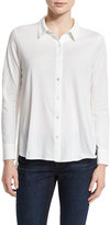 Thumbnail for your product : Eileen Fisher High-Low Button-Front Shirt, White