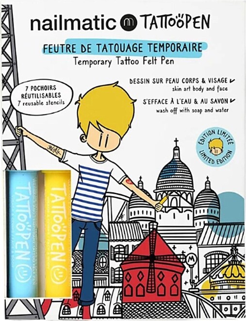 nailmatic Paris Tattoo Pen Set for Kids - 5-7 Years
