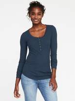 Thumbnail for your product : Old Navy Slim-Fit Rib-Knit Henley for Women
